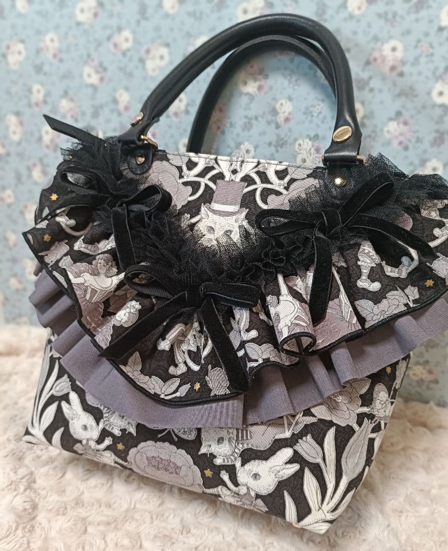 は*☆様 ジョリーフルール　SHOWTIME ブラック　フリルトート