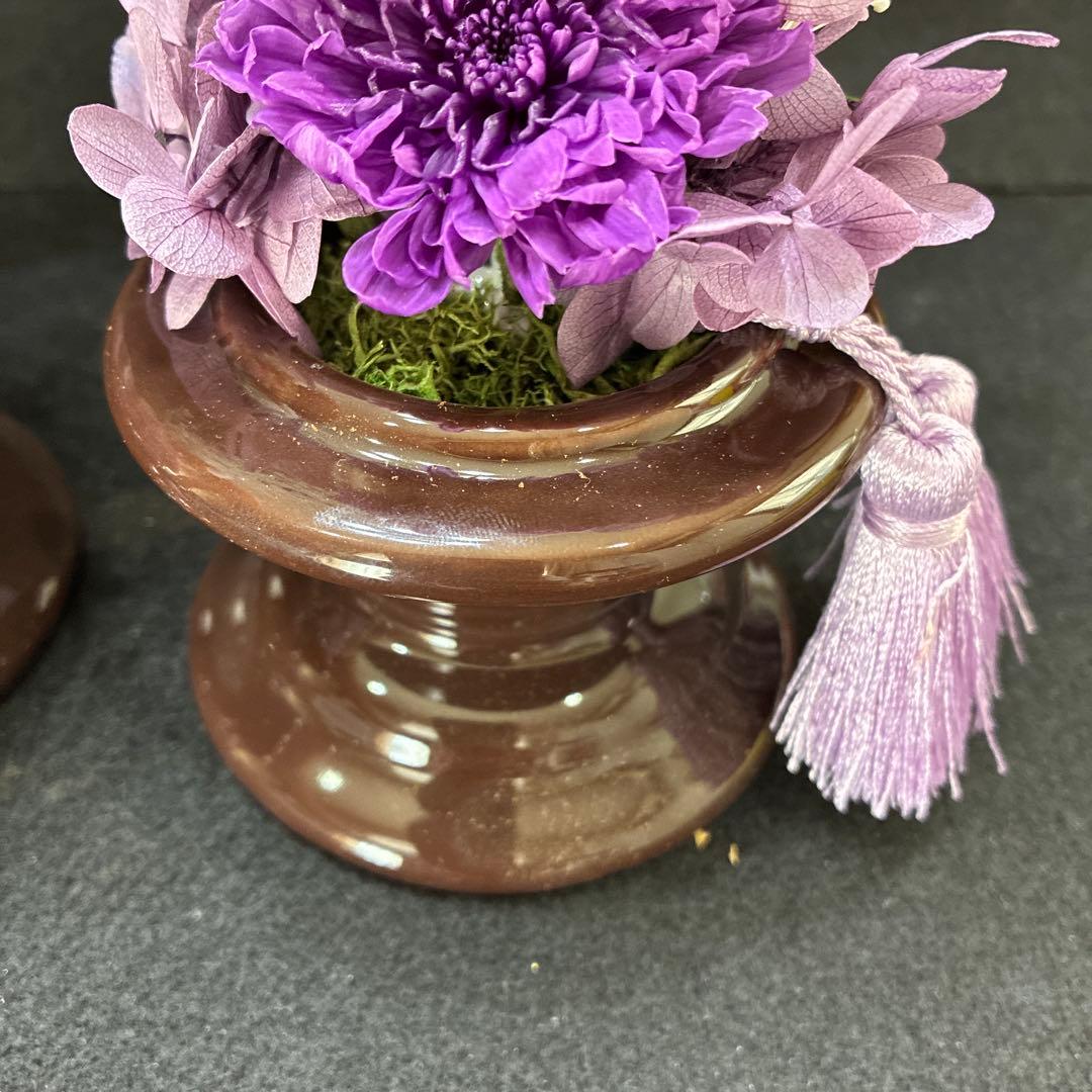 仏花　お供え　プリザーブドフラワー　ガラスドーム付き　虹の橋