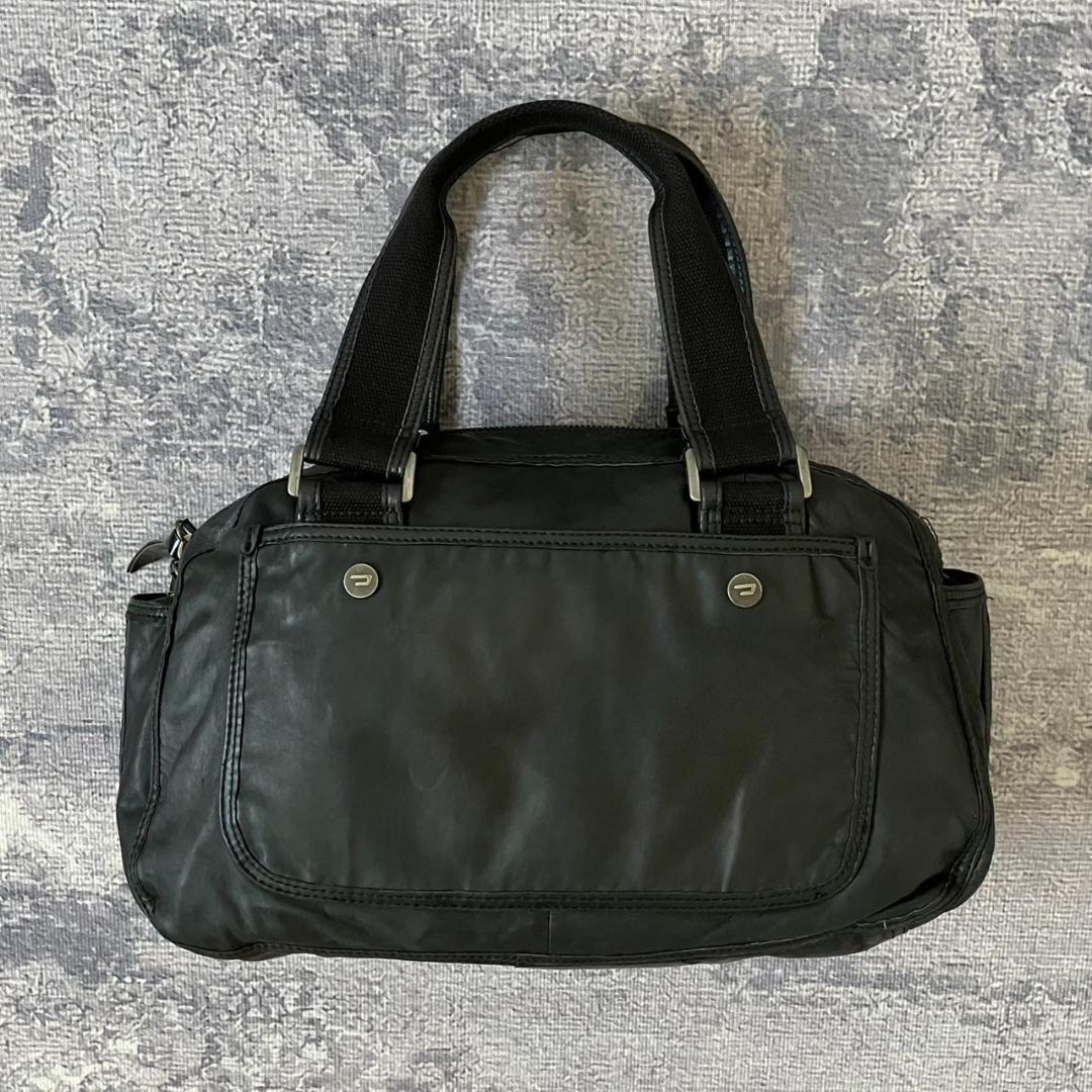 【Y2K】DIESEL l logo leather bag 00S