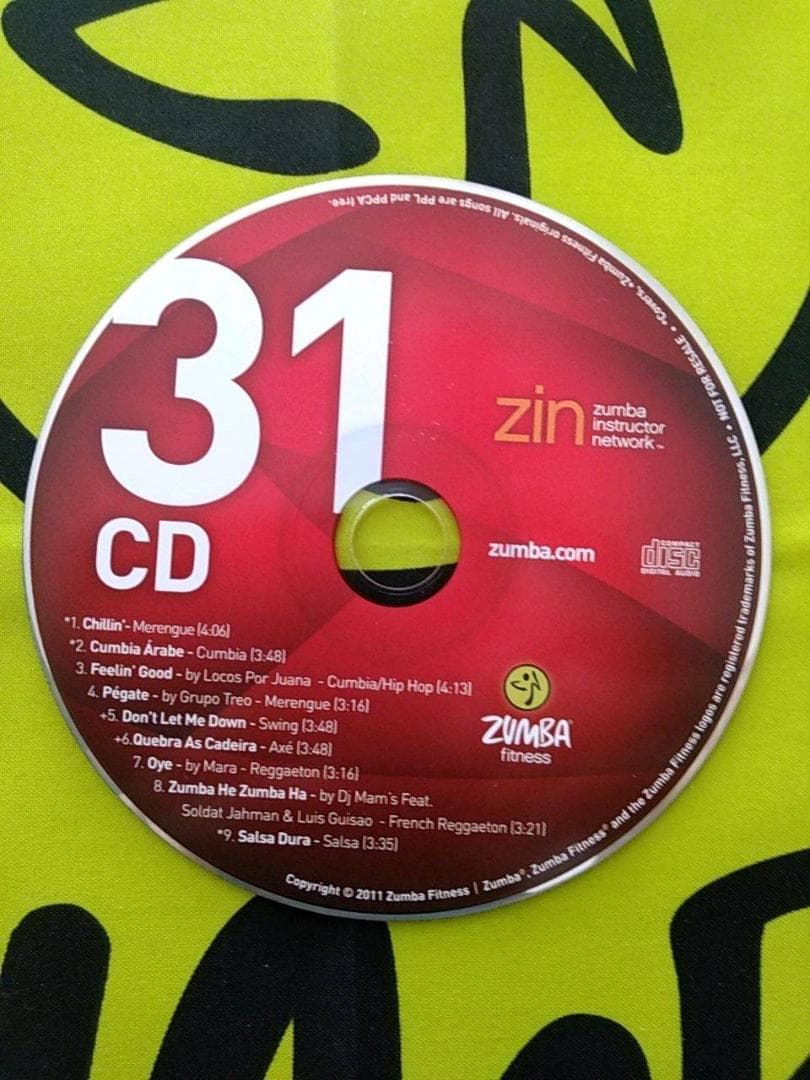 超希少！ ZUMBA　ズンバ　ZIN31　CD ＆ DVD　インストラクター専用