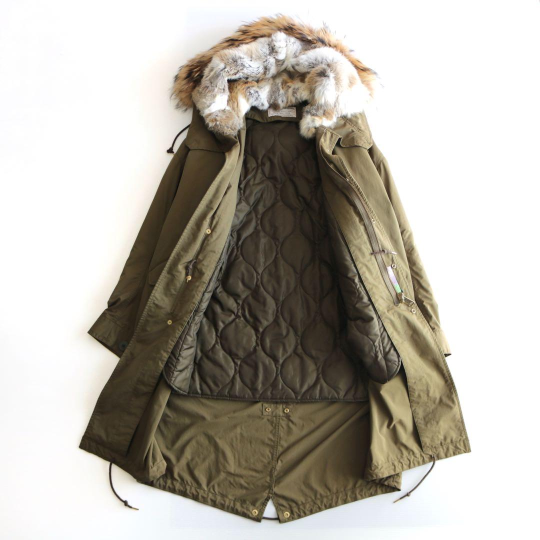 ドゥーズィエムクラス M65モッズコート ロング ファー ライナー付き カーキ