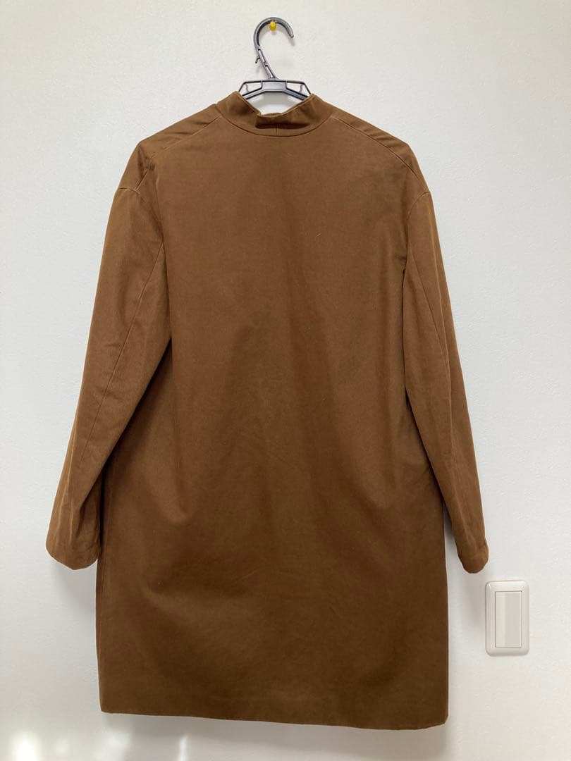 a.b apuntob ブラウン ノーカラー　コットン　ジャケットコート