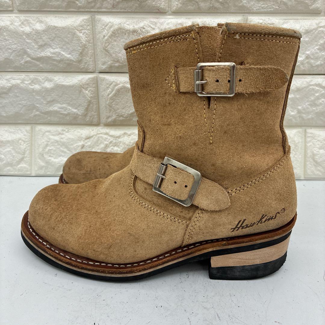 【良品】ホーキンス エンジニアブーツ GT 4021 US7 ベージュ ベルト