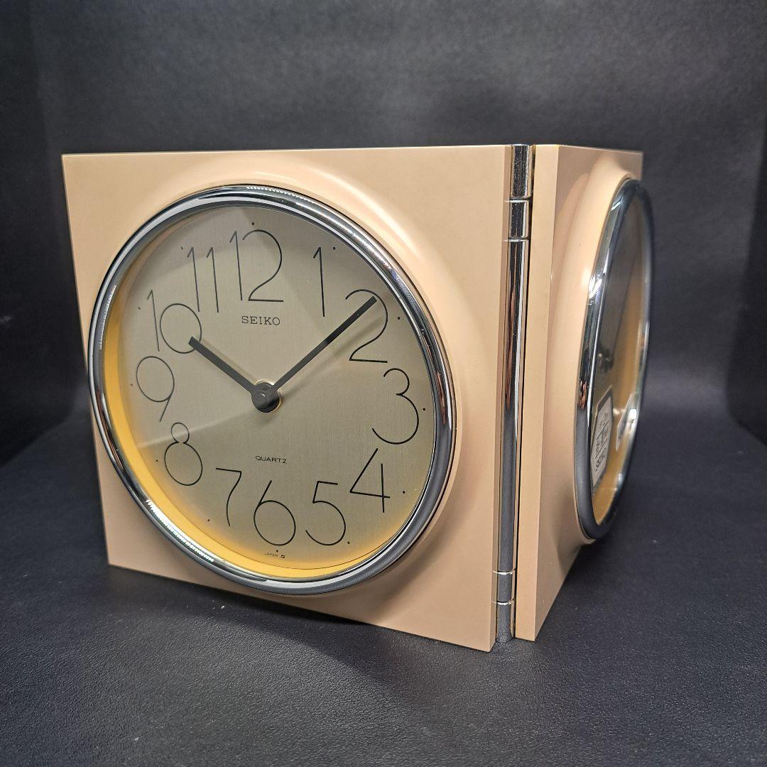 希少　SEIKO　セイコー　クォーツ　クロック　掛・置兼用時計　文字盤自在回転