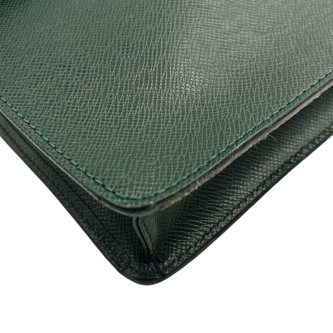 LOUIS VUITTON セルヴィエット グリーン ブリーフケース8676