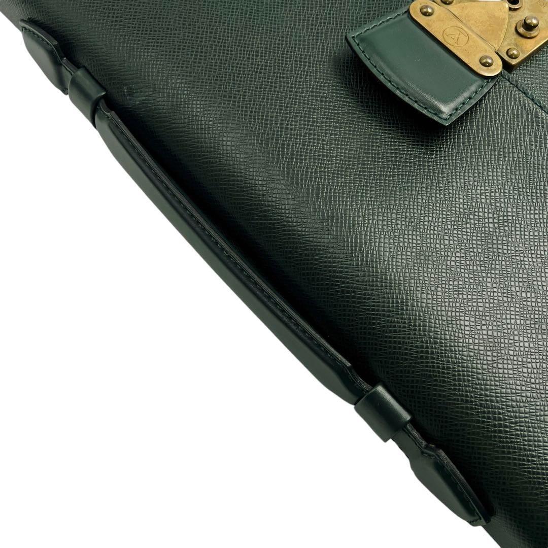 LOUIS VUITTON セルヴィエット グリーン ブリーフケース8676