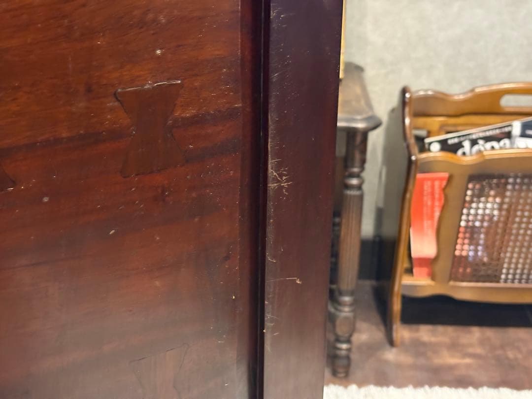 アジアン　コンソール　バンブー　電話台　ファックス台　アンティーク　IZ