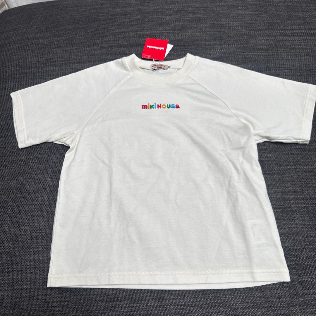 ミキハウス　Tシャツ　バックロゴ　100 新品　半袖　トップス