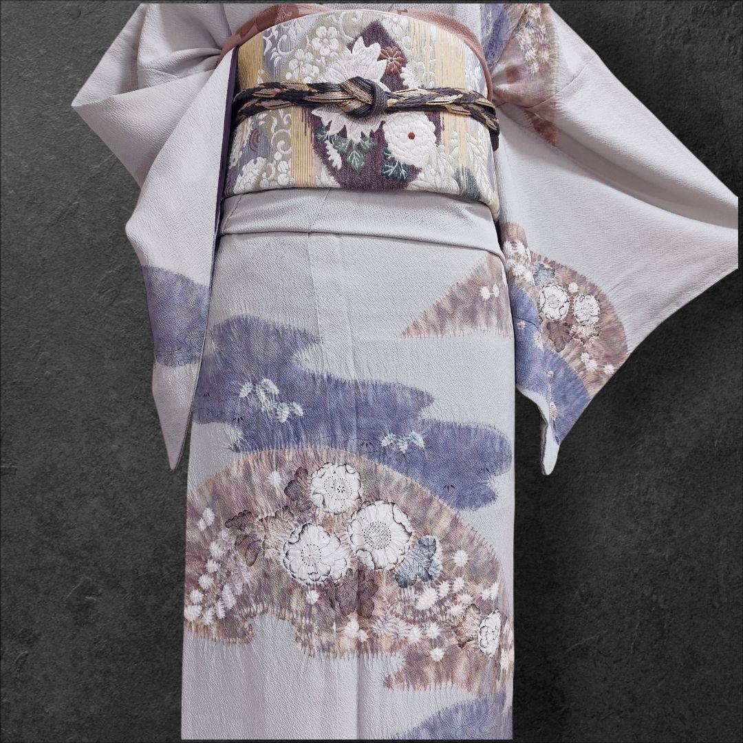 ❰6554❱ フルセット　訪問着　滝泰　十日町友禅　辻が花　絞り　辻ヶ花　袋帯