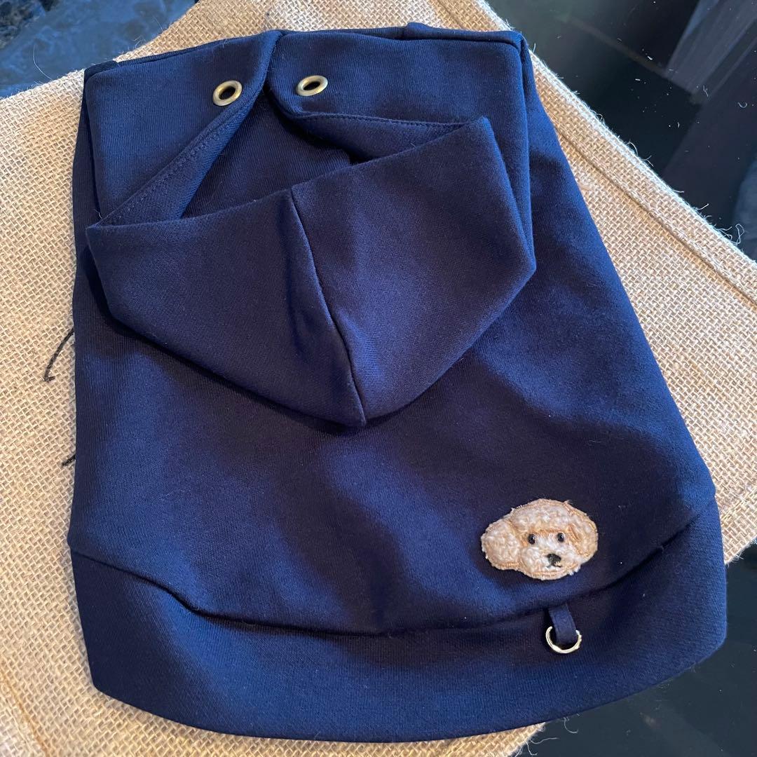 みみさま【DENIM ROSE】小型犬用プードルワッペンパーカー＋お揃いパーカー