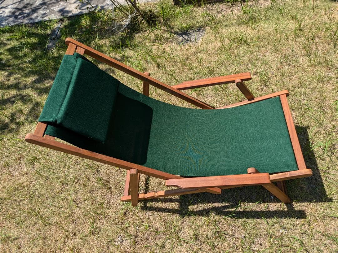 完成品ウッドデッキチェアアカシア木材3段階リクライニングシート折り畳チェア