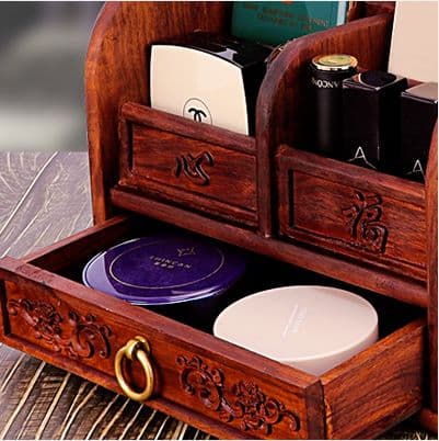 小さい大工の家の正式なベトナムの花梨木の赤い木の置物の台座の収納の箱