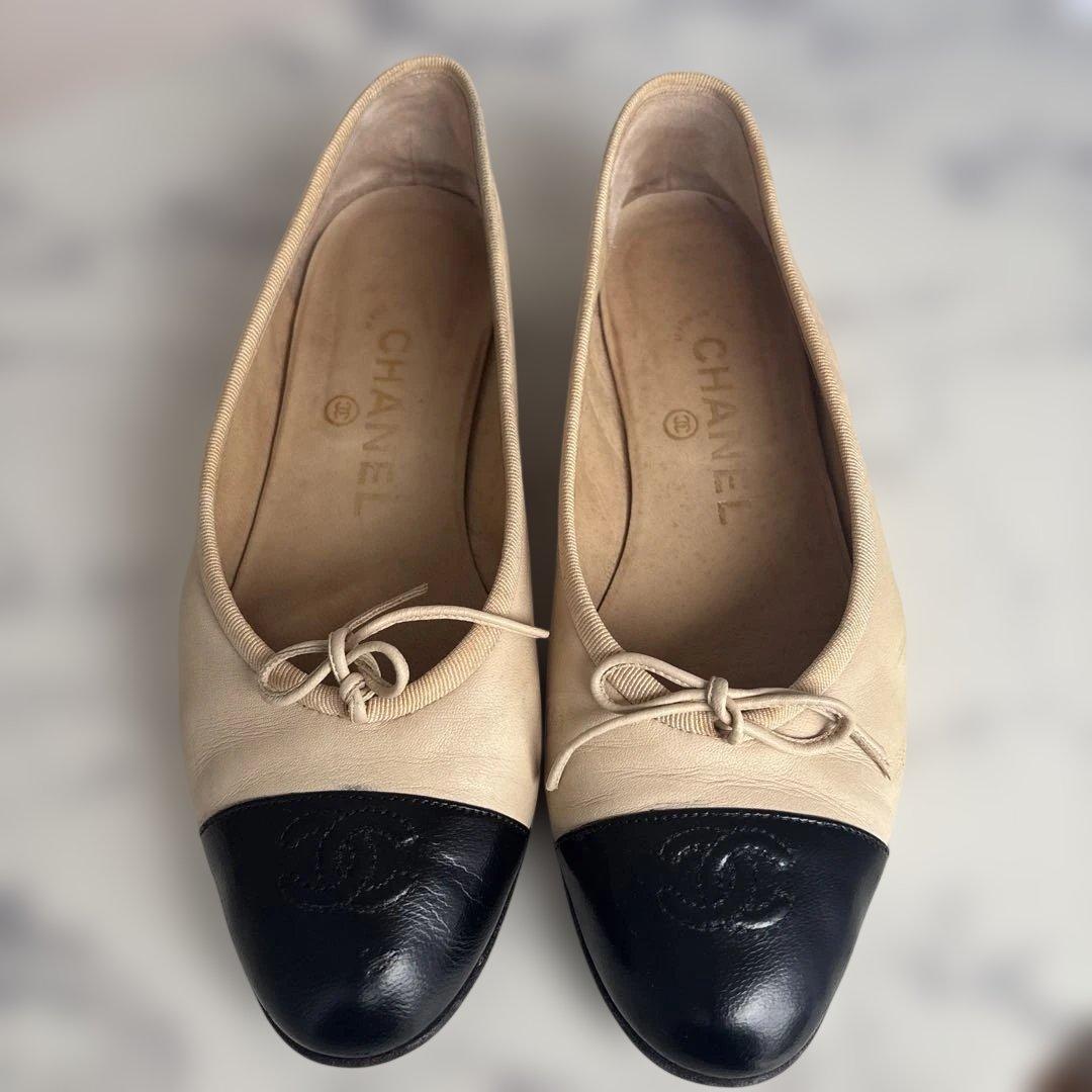 シャネル　バレエシューズ　バレリーナ　フラット　CHANEL ココマーク
