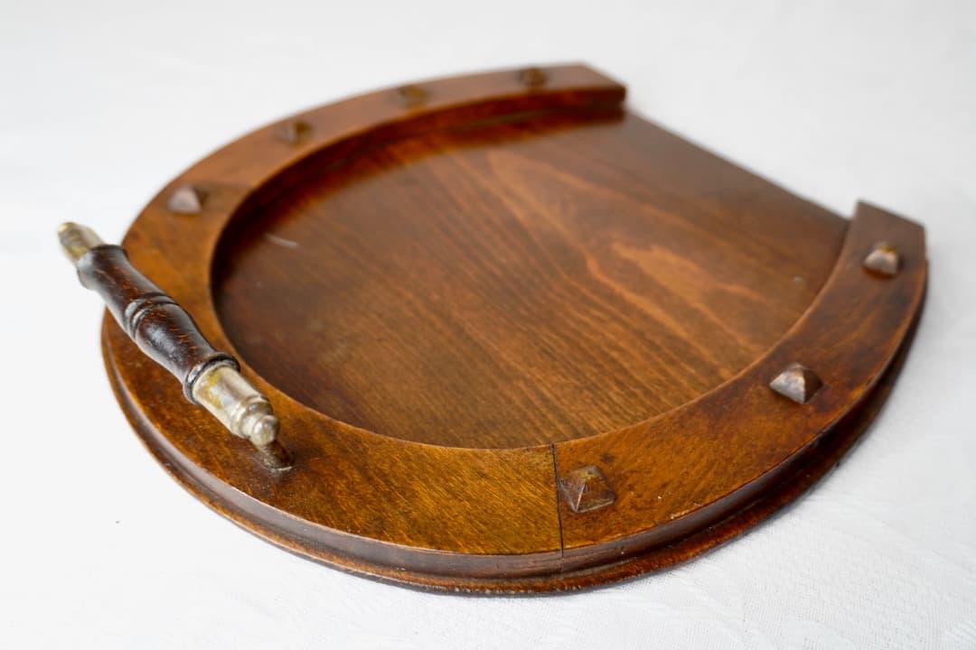 イギリス アンティーク 木製トレイ