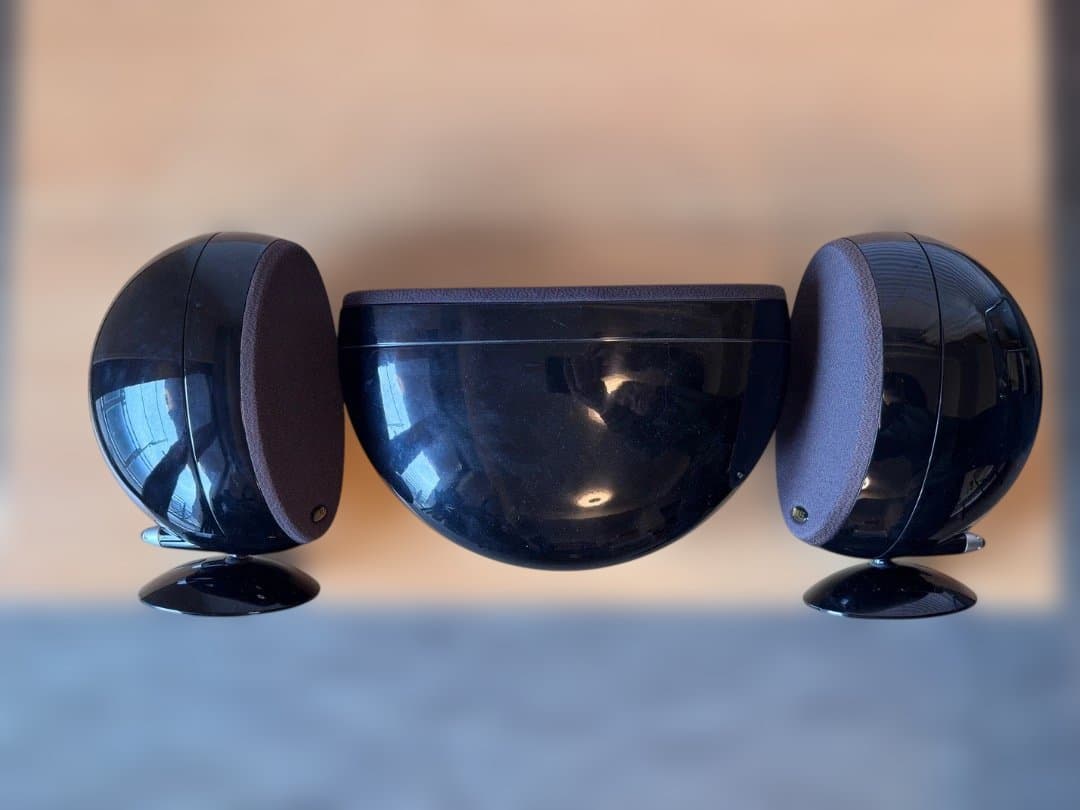 KEF オーバル型スピーカースタンド 2本+センタースピーカーセット