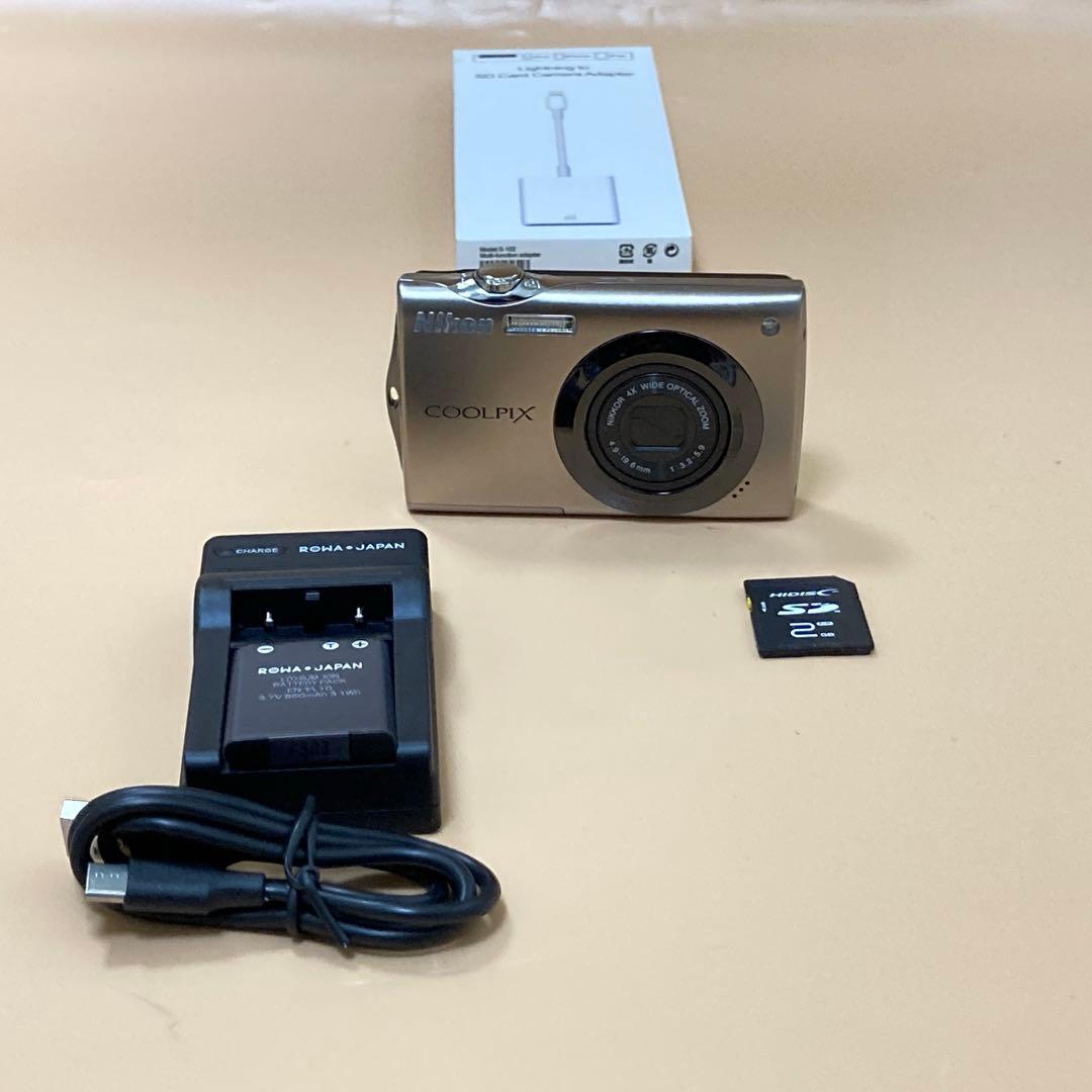 ★スマホ転送OK★ニコン Nikon COOLPIX S4000 SDカード付