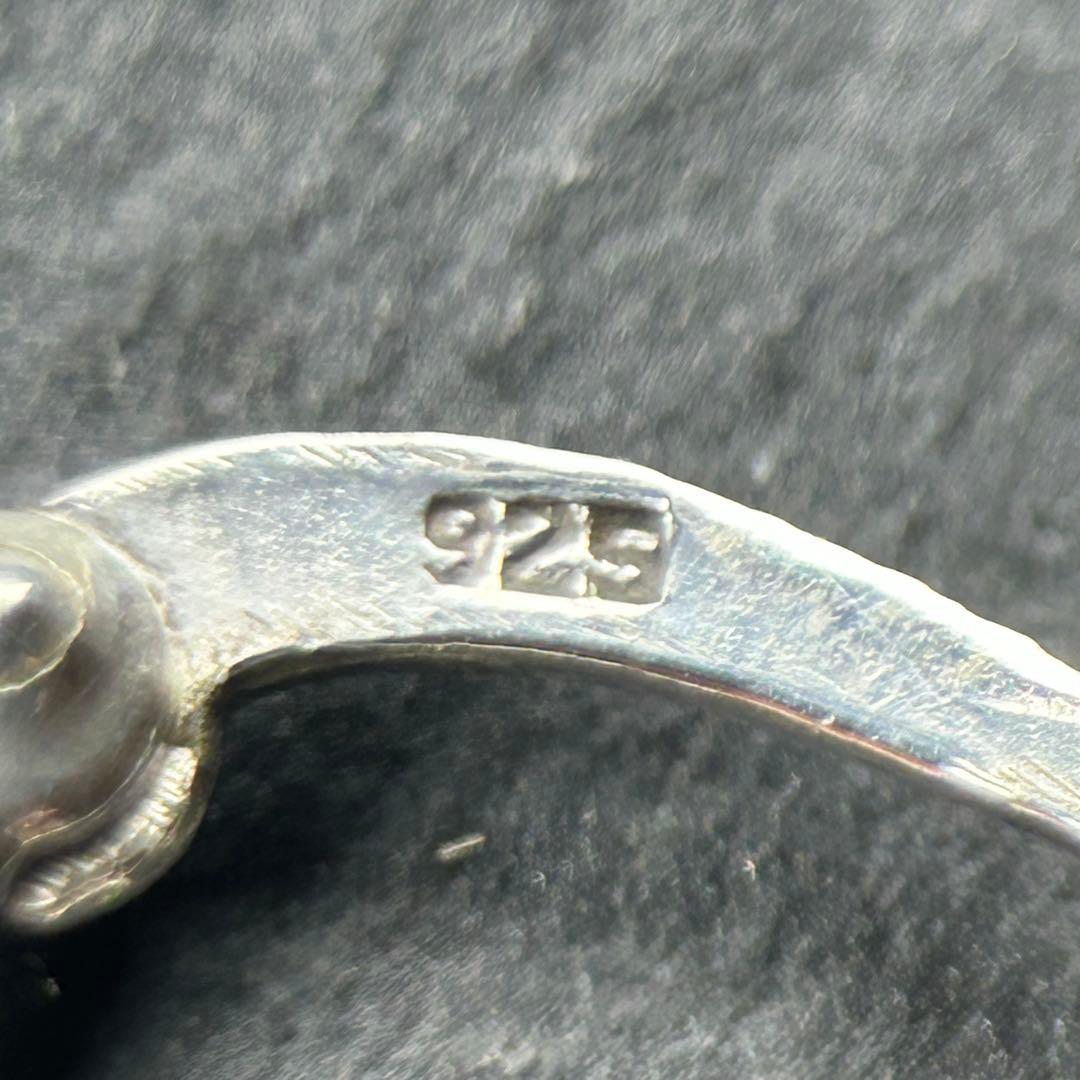 シルバー925 Silver スクエアフープピアス/軽研磨仕上げ/両耳