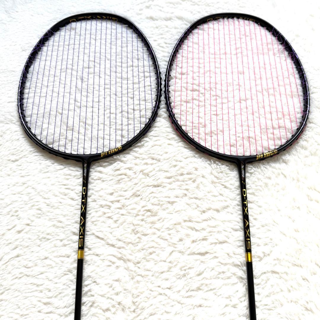 美品 Prince D-TX AXIS バドミントンラケット 2本4U G6