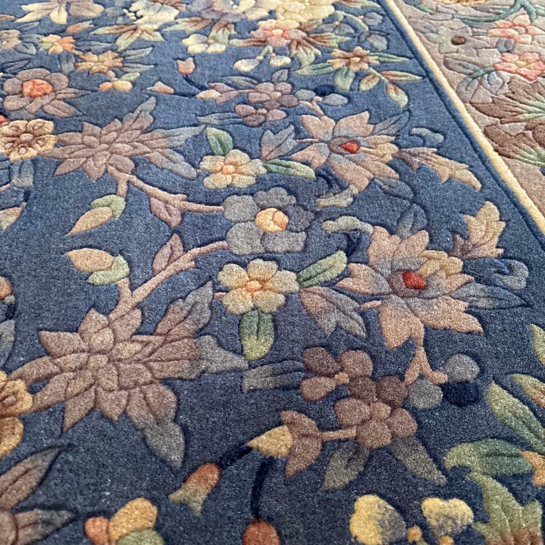 訳あり新品未使用　中国手織り段通140段　ウール