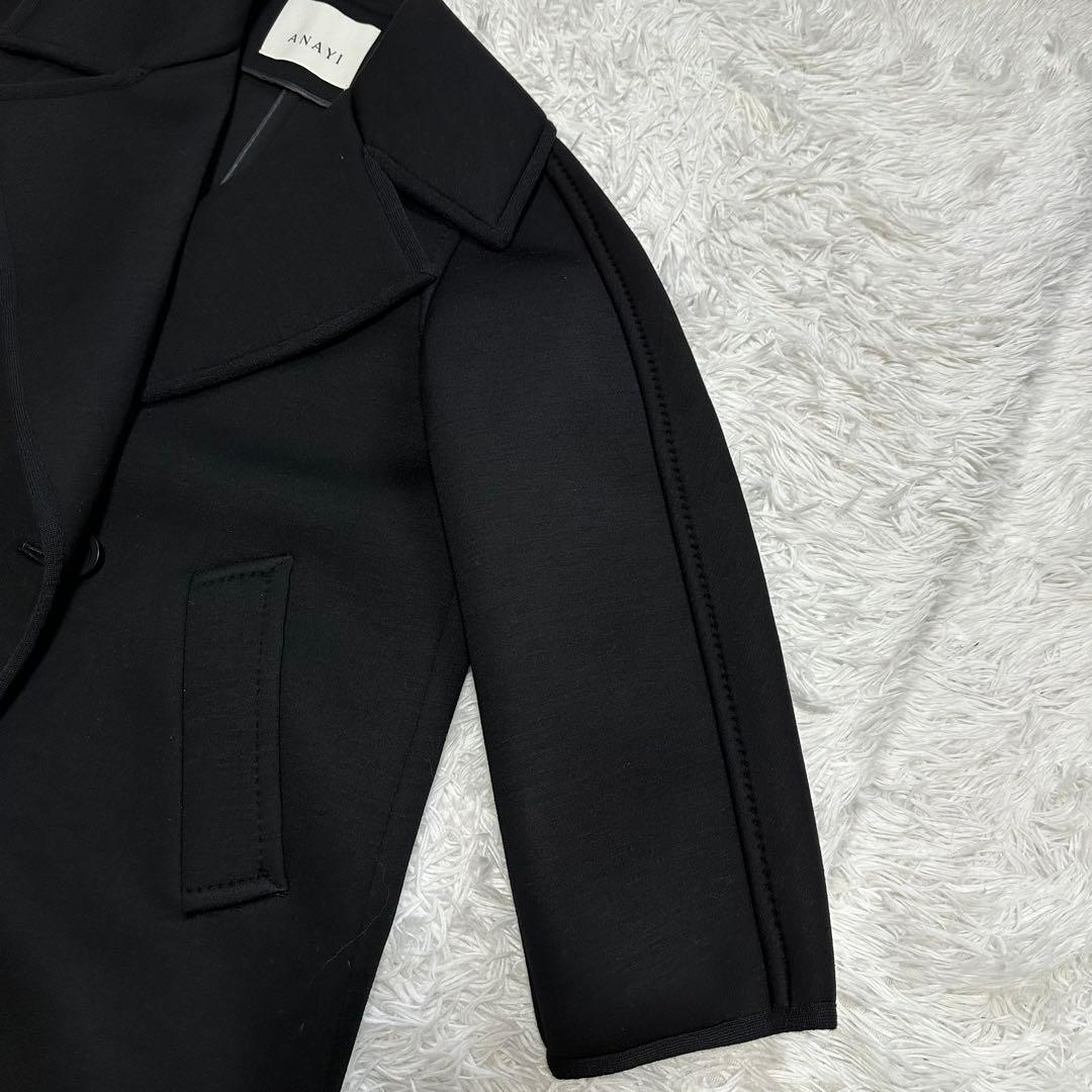 新品タグ付✨24aw 10.8万ANAYI ウールボンディングピーコート 38