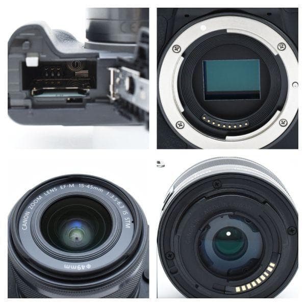 キャノン Canon EOS Kiss M レンズキット バッテリーx２