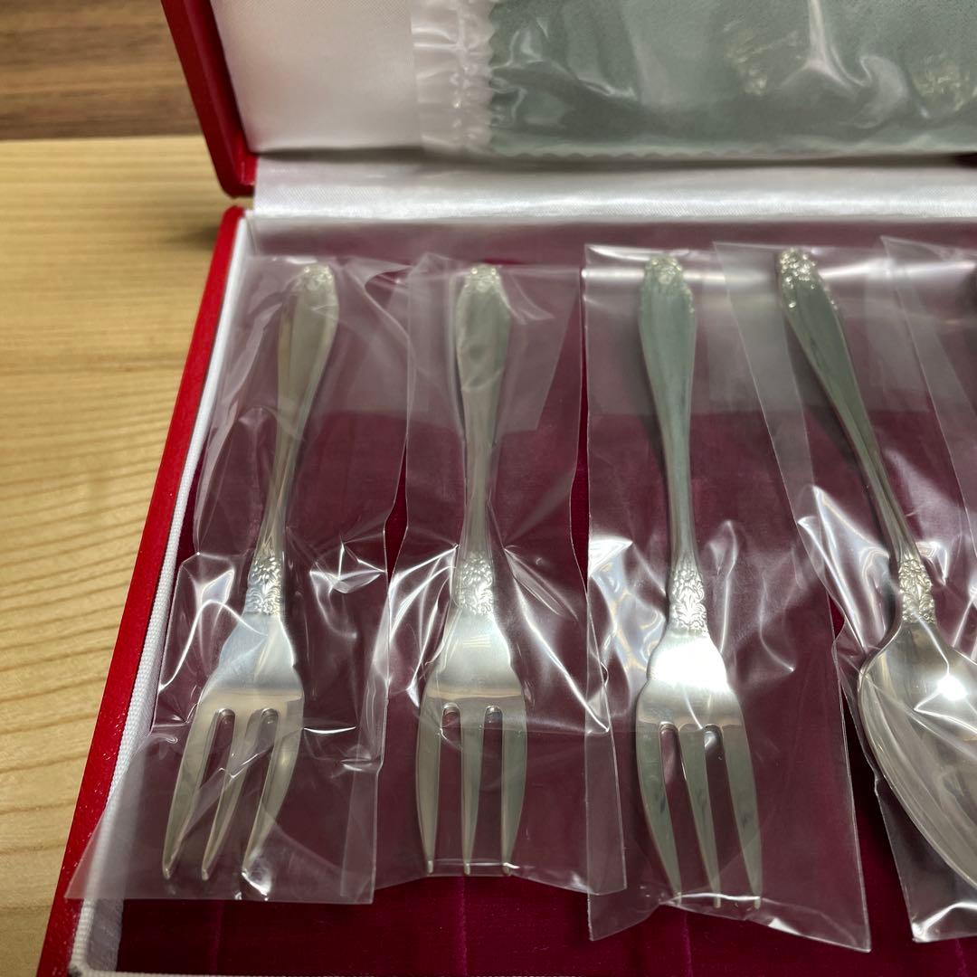 上田銀器工芸　銀製　スプーン3本・フォーク3本 計6本セット　新品