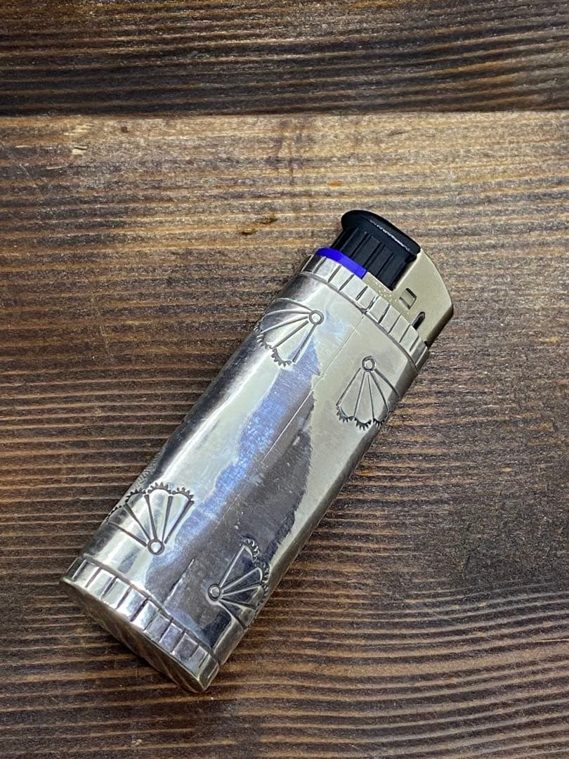 チャイシルバーライターケース　インディアンジュエリー