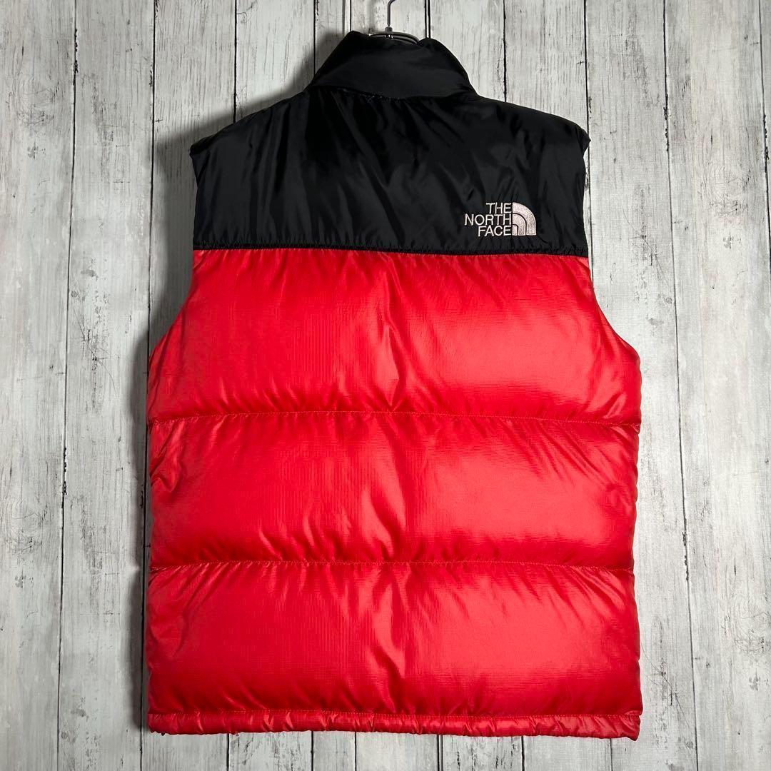 ノースフェイス ダウンベスト ジャケット 700FP ヌプシ レッド S 96