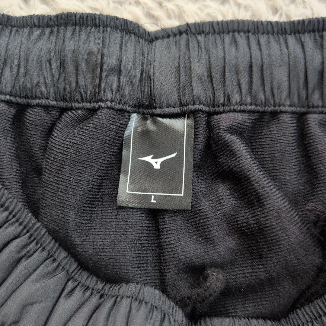Mizuno ウィンドブレーカー 上下 ブラック/ホワイト【裏起毛】
