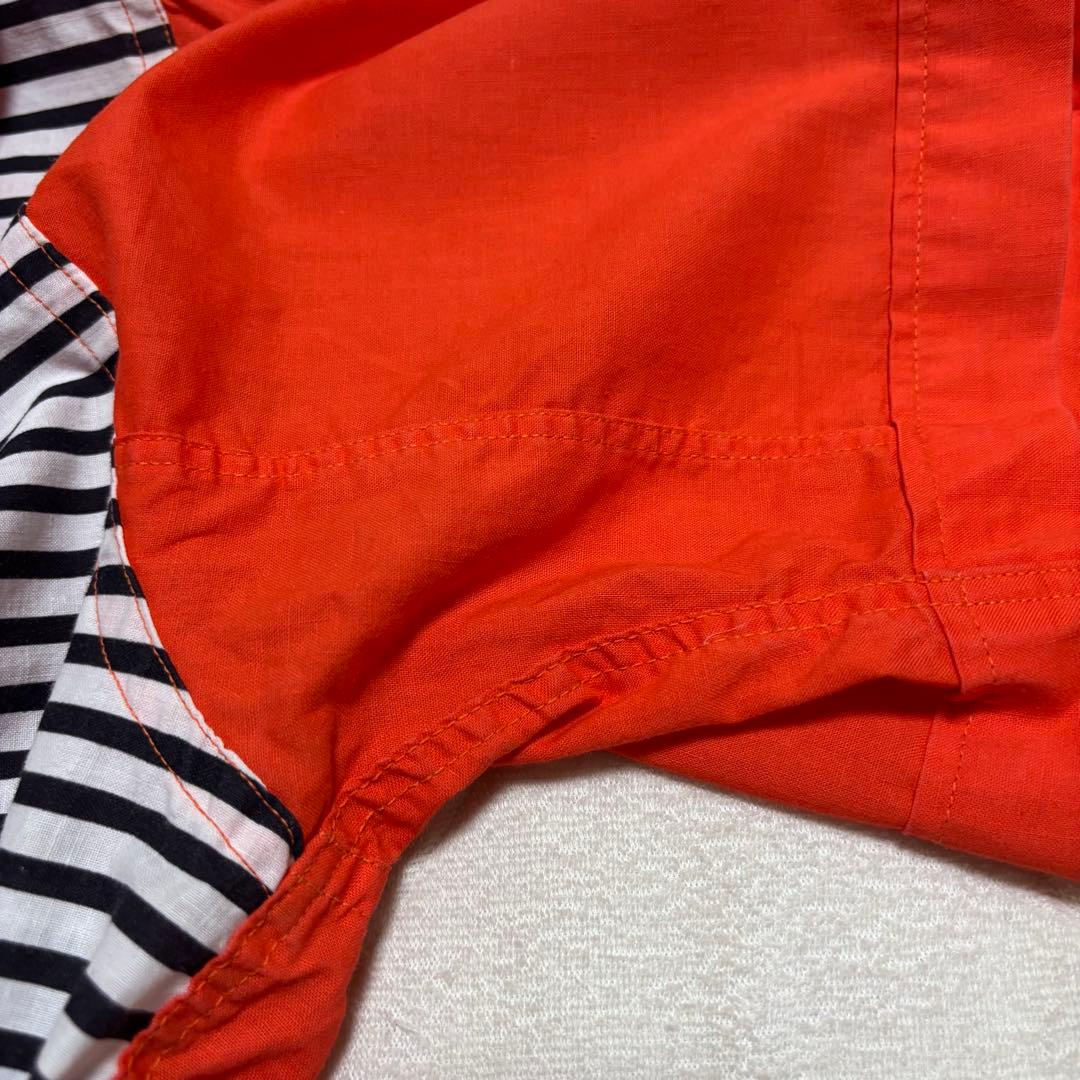 1950's 60's ビンテージ ボーリングシャツ M ボーダー 刺繍なし