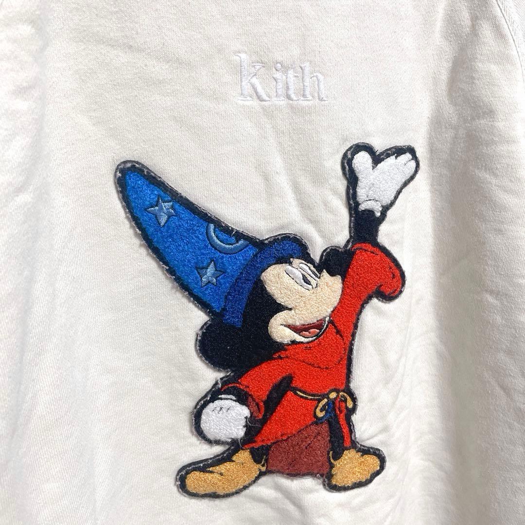 キス ディズニー コラボ ミッキーマウス 刺繍 スウェット トレーナー 古着 M