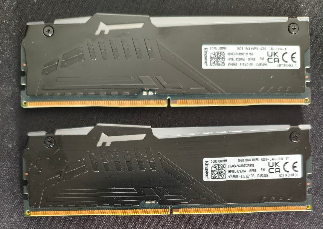 DDR5メモリ 6000MHz 16GB×2