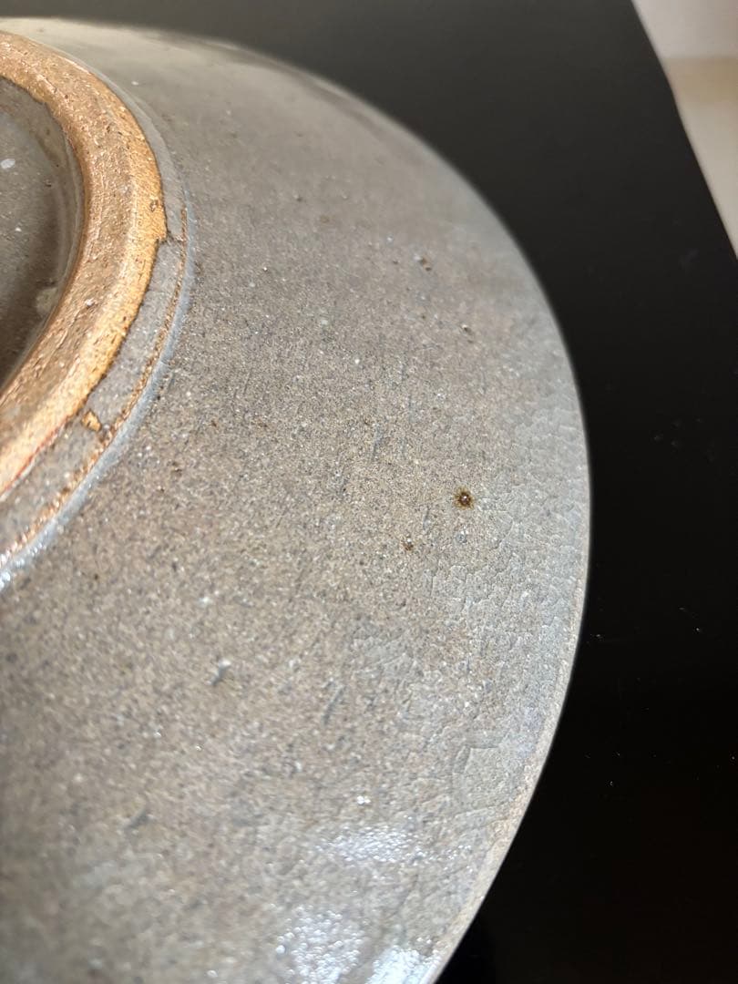 益子焼 島岡達三 象嵌皿 大皿 9寸皿 27.4cm 人間国宝 共箱