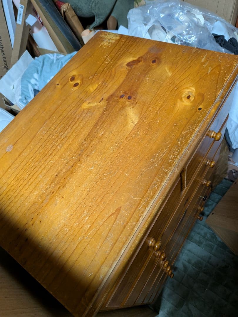 天然木6段チェスト