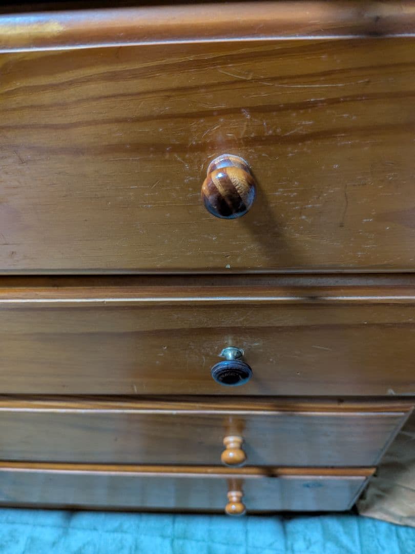 天然木6段チェスト