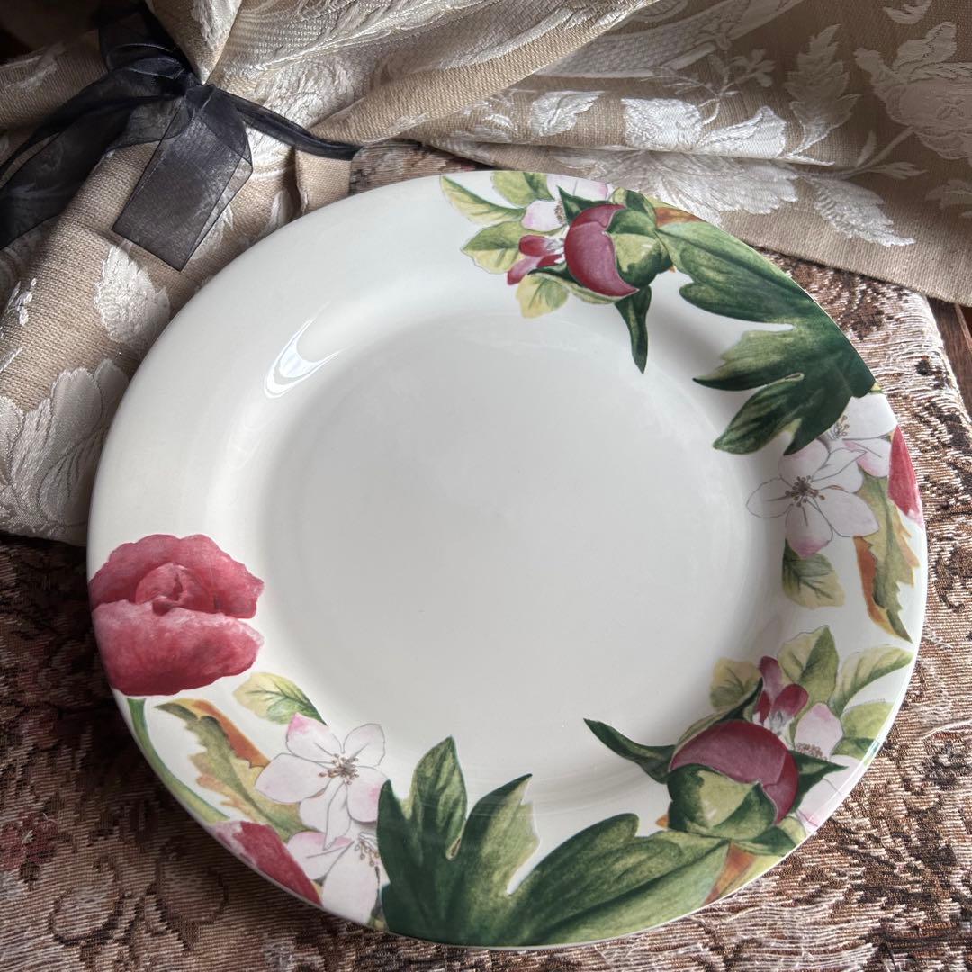 フランス製 Gien Volupte フランスの庭園 美しいボタニカル柄❁﻿大皿