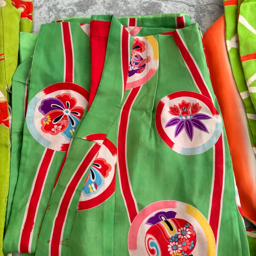 アンティーク着物7枚と作り帯2点セットおまとめ