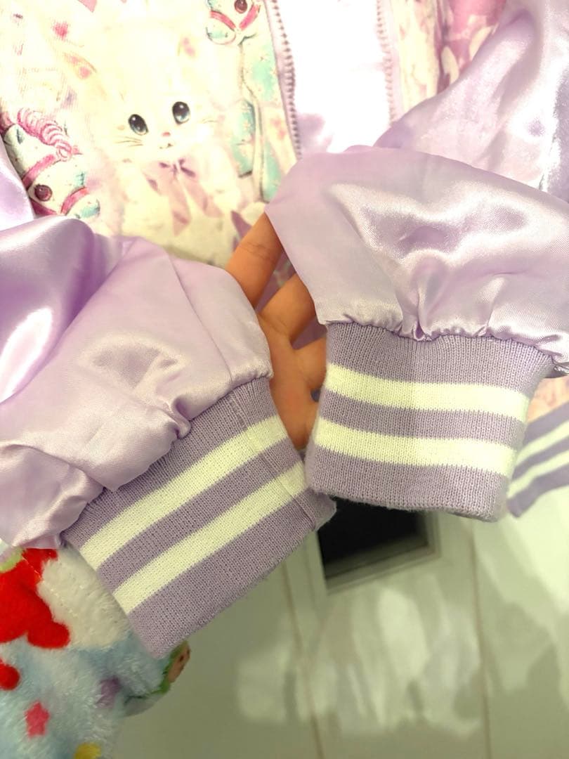 パステル　スカジャン　レトロアニマル　ゆめかわいい　ジャケット　ねこ　猫