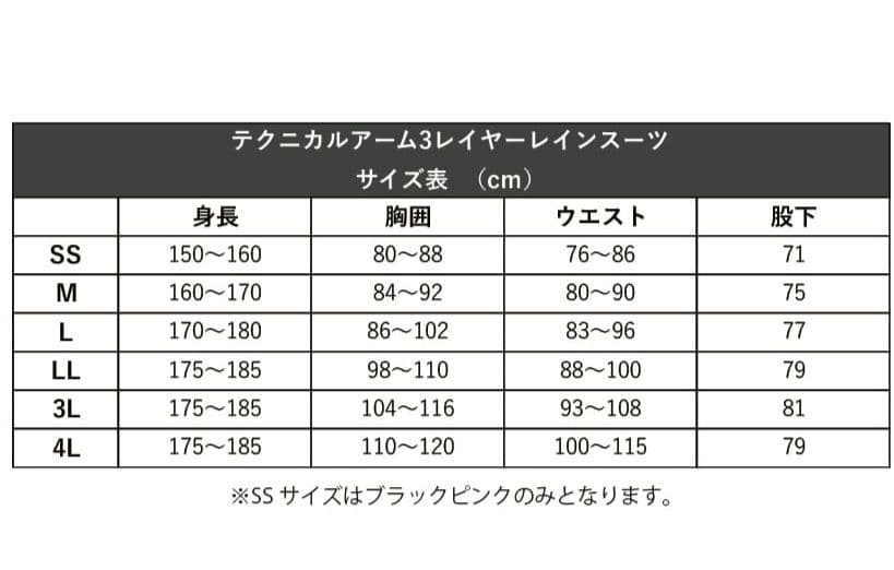 超希少釣武者テクニカルアーム3レイヤーレインスーツ Lサイズ ブラック×ピンク