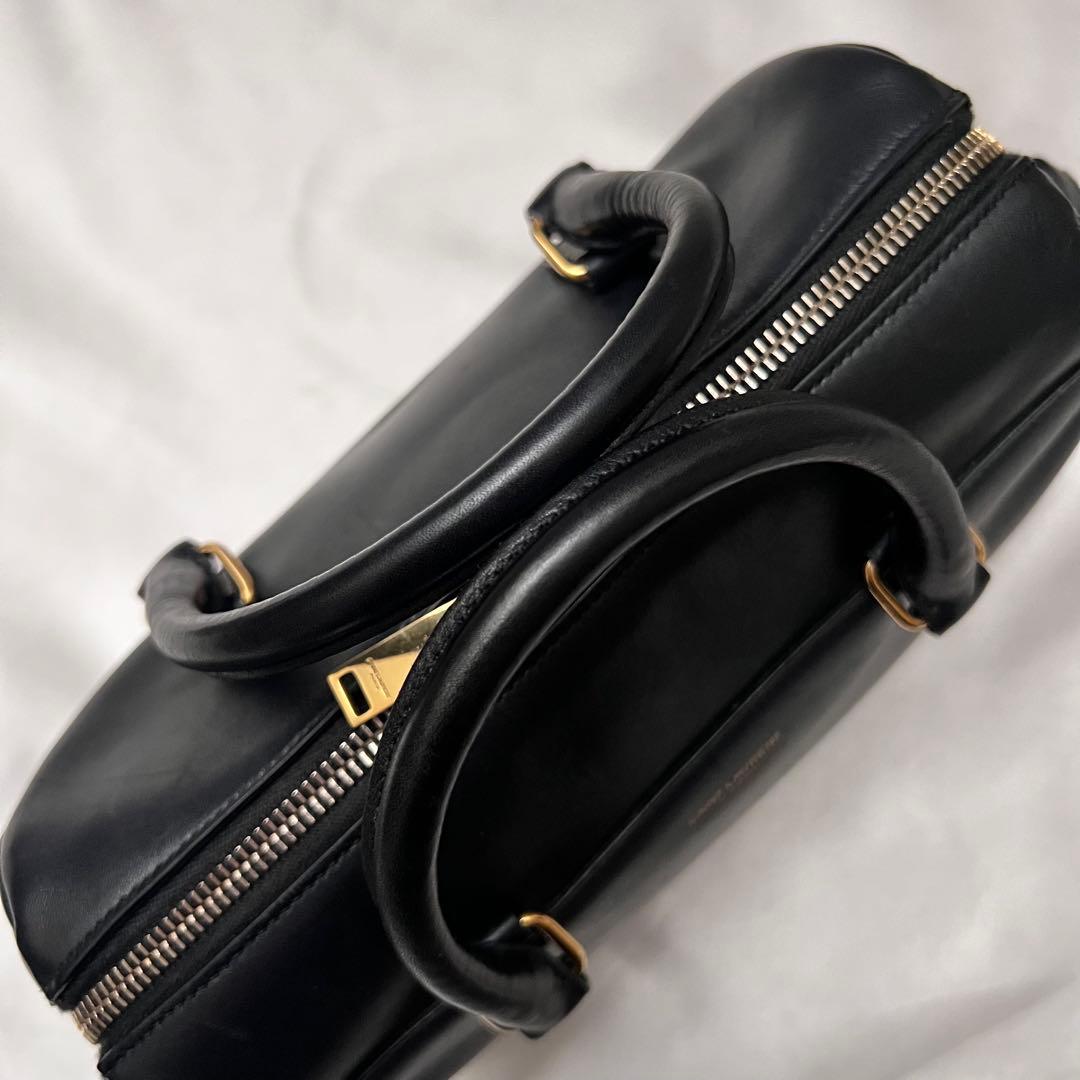 ◇美品◇サンローラン　ベイビーダッフル　ブラックレザー×ゴールド金具　2way