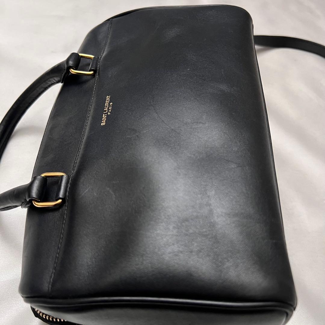 ◇美品◇サンローラン　ベイビーダッフル　ブラックレザー×ゴールド金具　2way