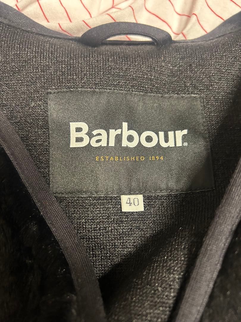 【美品】Barbour ファーライナー ベスト ブラック 40 バブアー