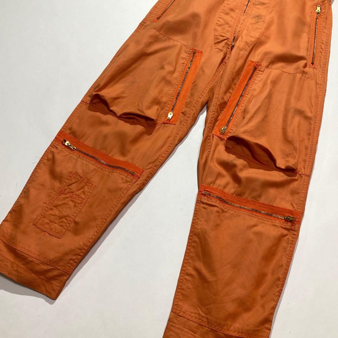 60s USNAVY サマー フライトスーツ 38 オレンジ オールインワン