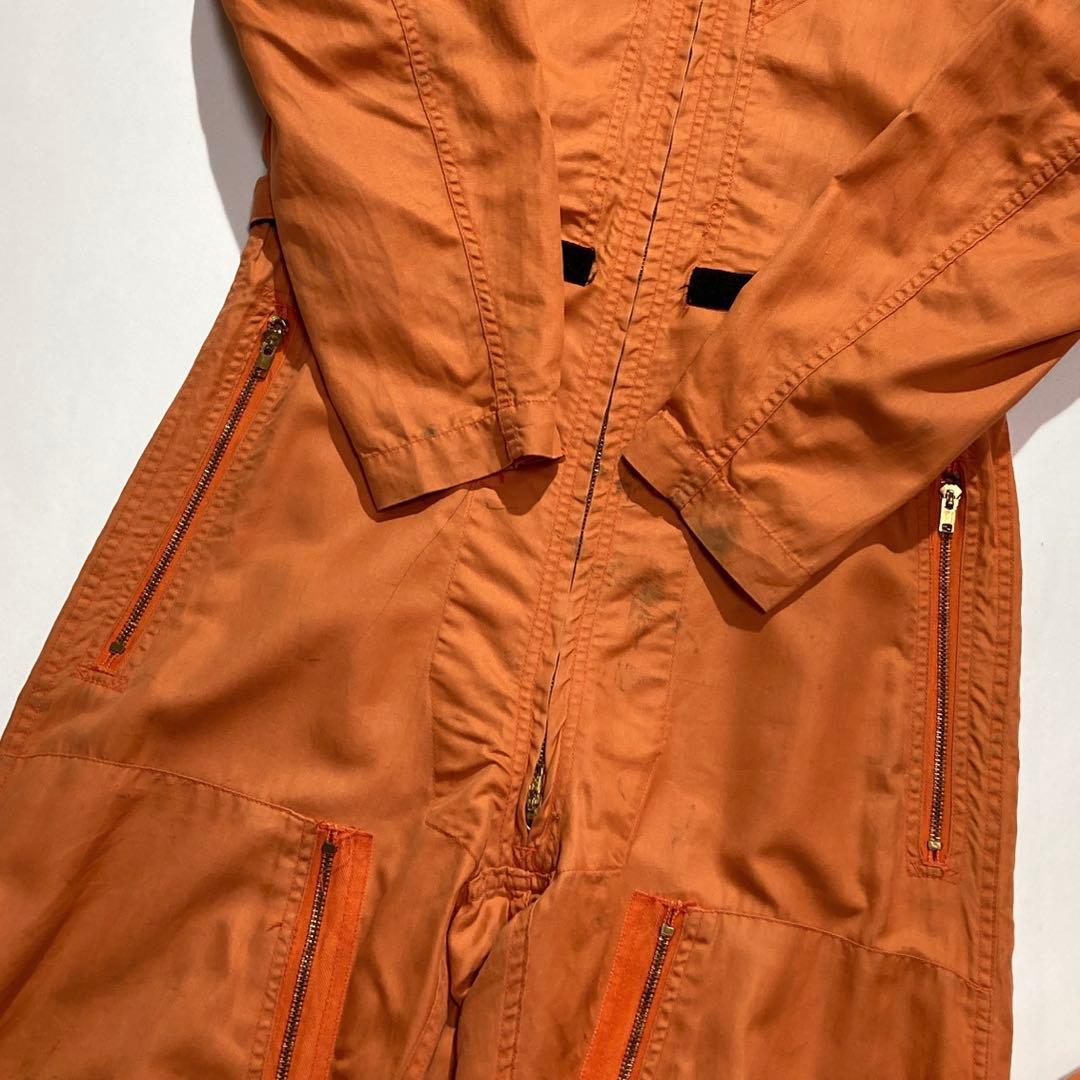 60s USNAVY サマー フライトスーツ 38 オレンジ オールインワン