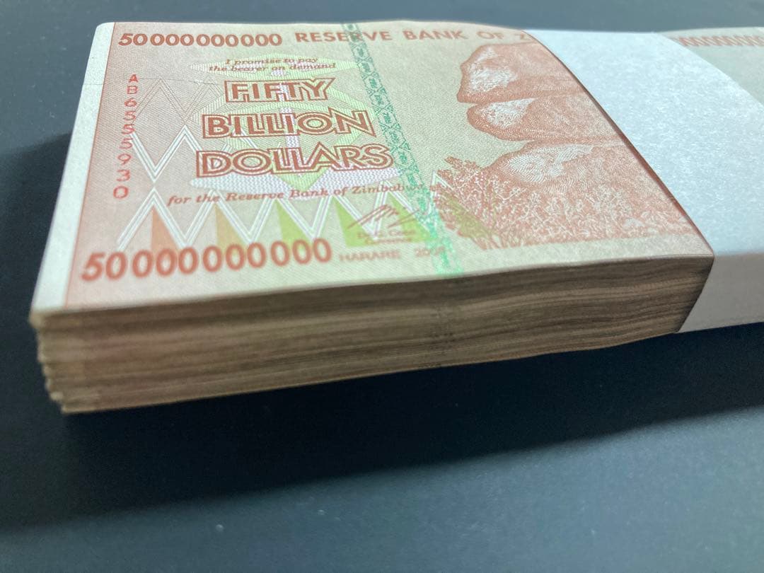 ジンバブエドル・500億ドル札/100枚