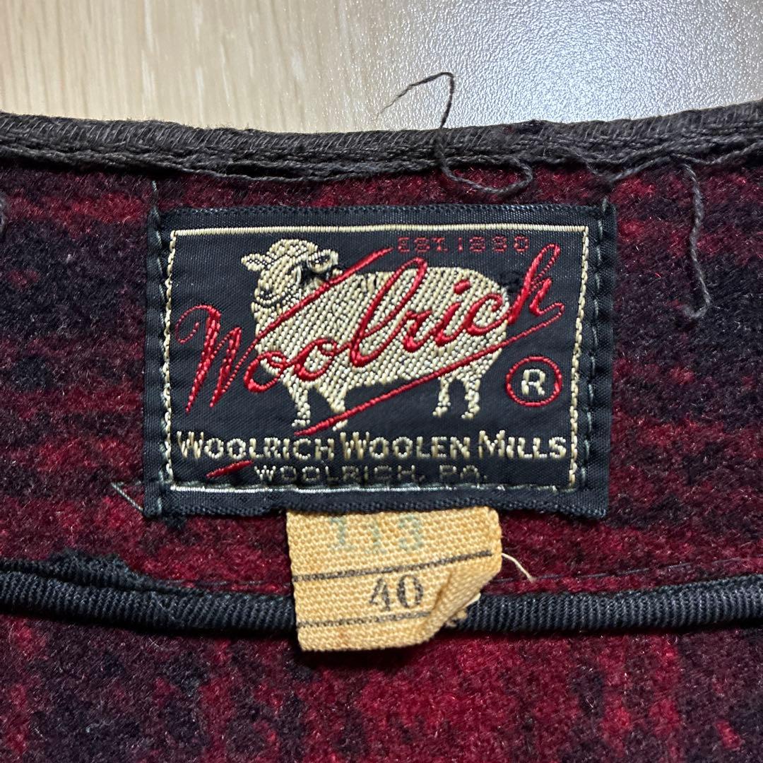 50s Woolrich ウールリッチ ４ポケット シンチバック ウール ベスト