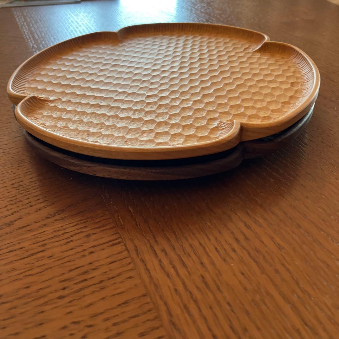 木工房玄　高塚和則　桜　ウォールナット　トレー2枚セット