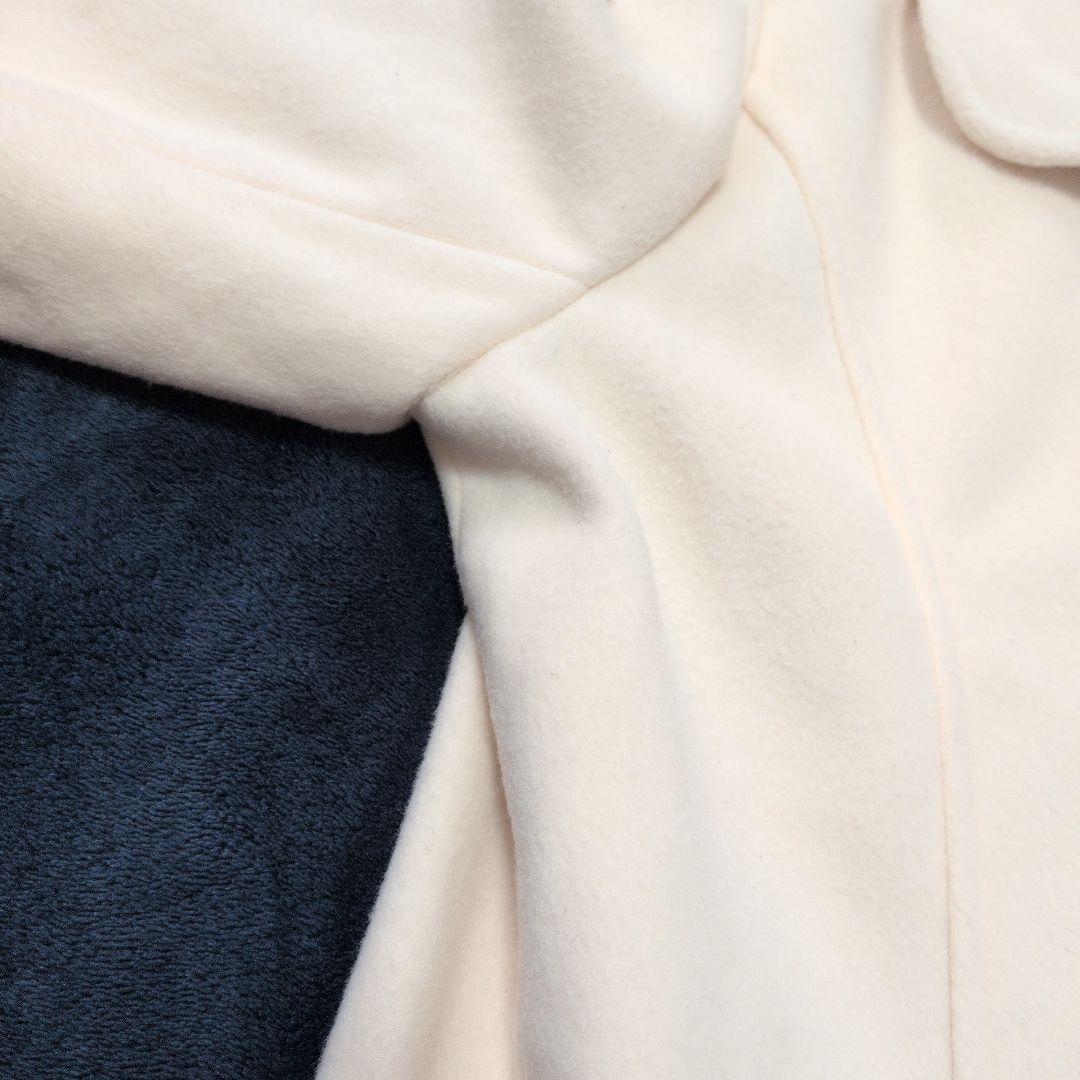 リズメロ ピーコート ダブルブレスト リボン フリル アイボリー マイメロコラボ