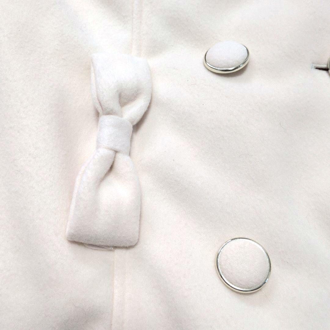 リズメロ ピーコート ダブルブレスト リボン フリル アイボリー マイメロコラボ