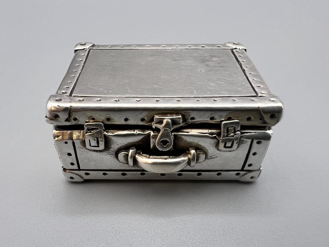 【海】銀製　800刻印　アクセサリ箱　小箱　銀細工　重量約31g